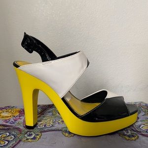 Chunky Color Block Heels